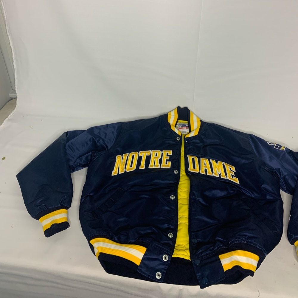 Vintage Norte Dame Bomber Jacket Large by Starter - Picture 3 of 8